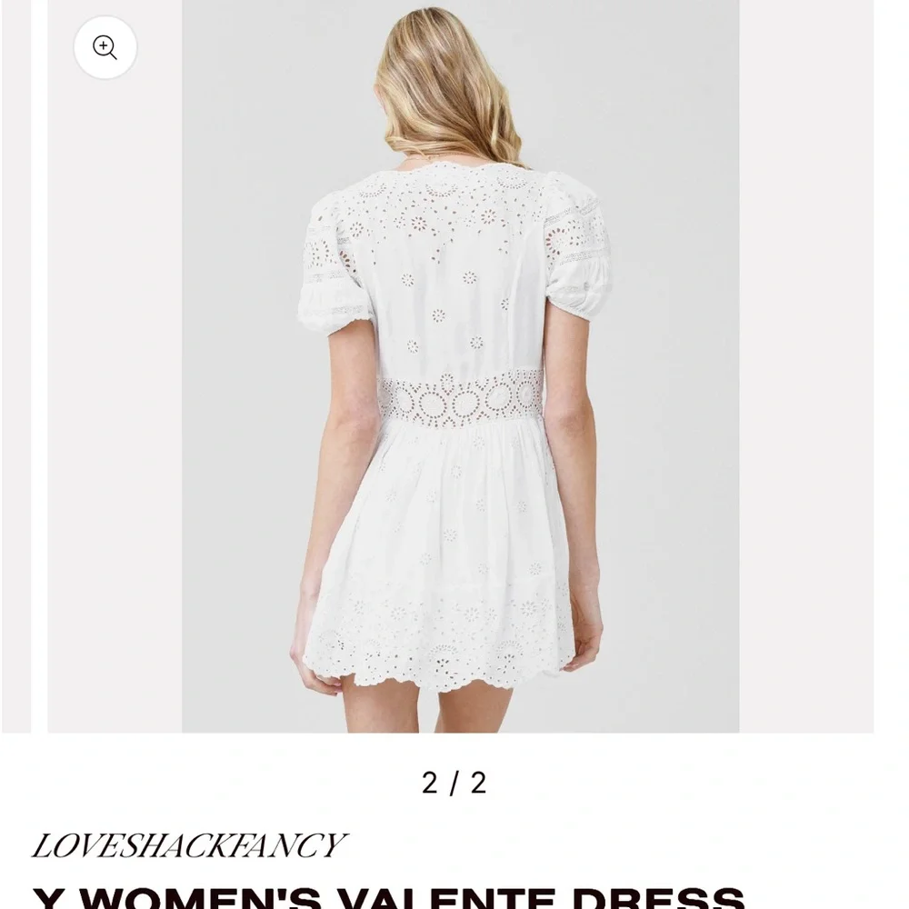 LoveShackFancy White Eyelet Mini Dress - Picture 3 of 7
